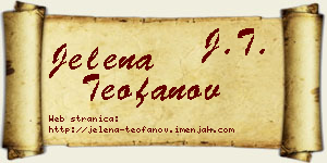 Jelena Teofanov vizit kartica